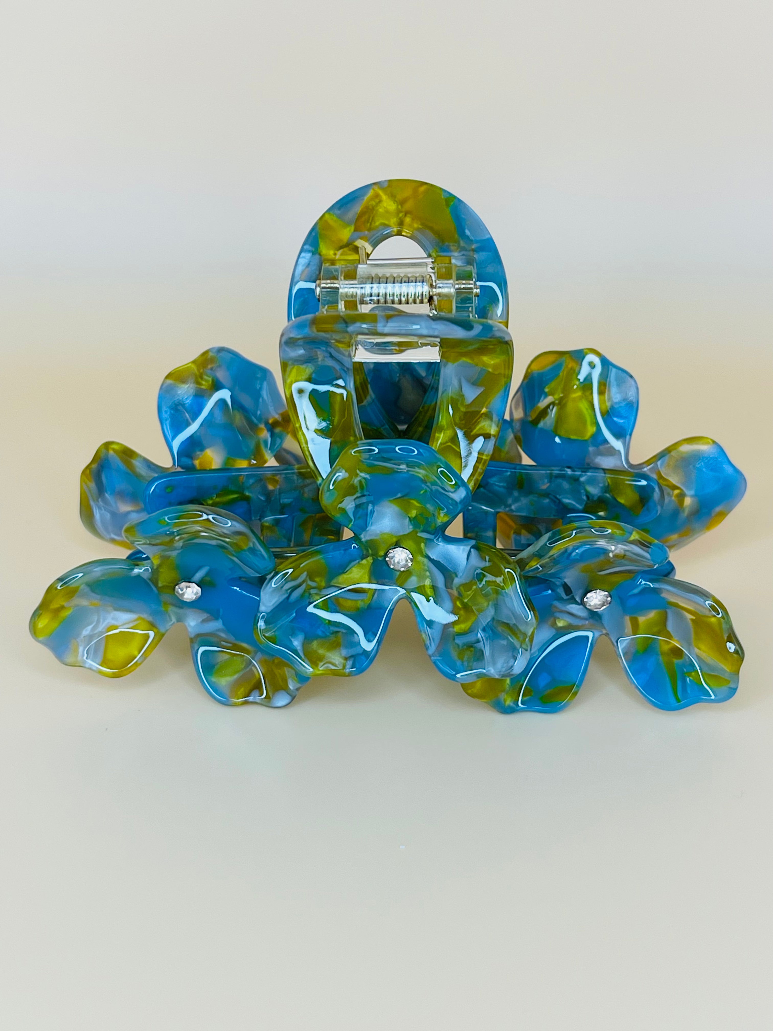Fashion Flower Claw- Blue